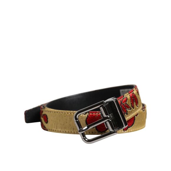 Dolce & Gabbana Black Brown Leather Metal Buckle Reversible Belt